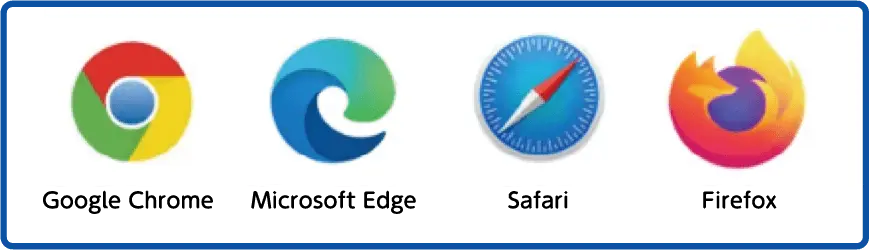 google chrome,Microsoft Edge,Safari,Firefox